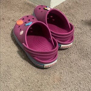 Kids Purple Crocs with Fun Charms